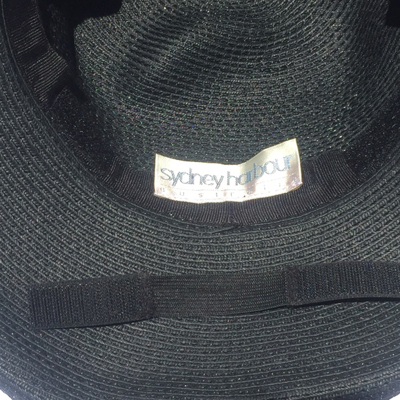 Sydney Harbor Adjustable Black 100% Paper Hat - Picture 7 of 7